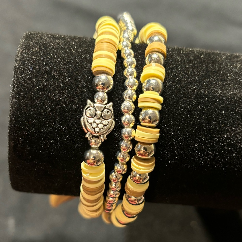🐠 Owl clay bracelet
